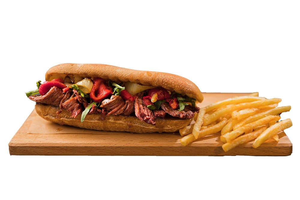 כריך פילי צ’יזסטייק עם פלאנק סטייק