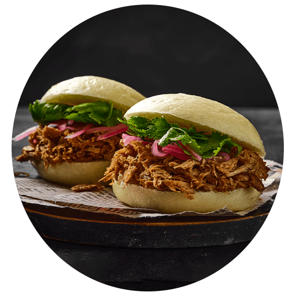 Bao buns met Pulled Beef
