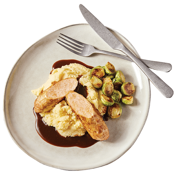 Bratwurst in rode wijnsaus