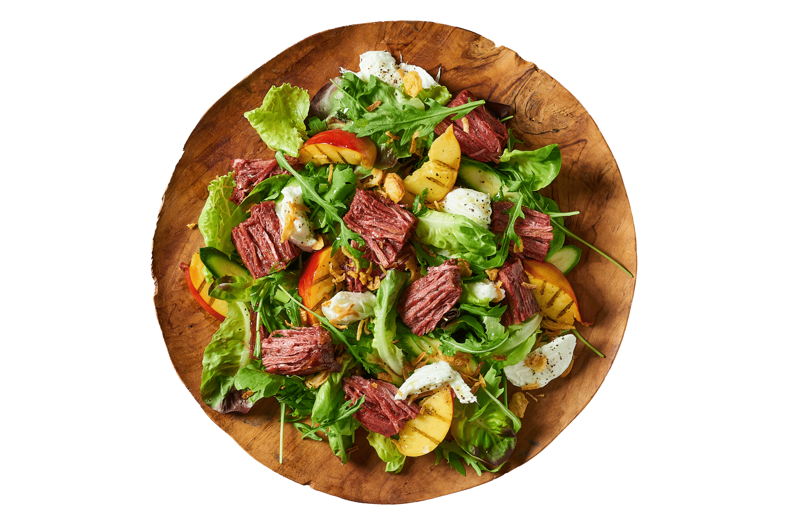 Frisse zomersalade met biefstukpuntjes