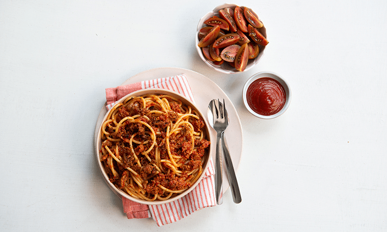 Spaghetti with Redifine pulled beef
